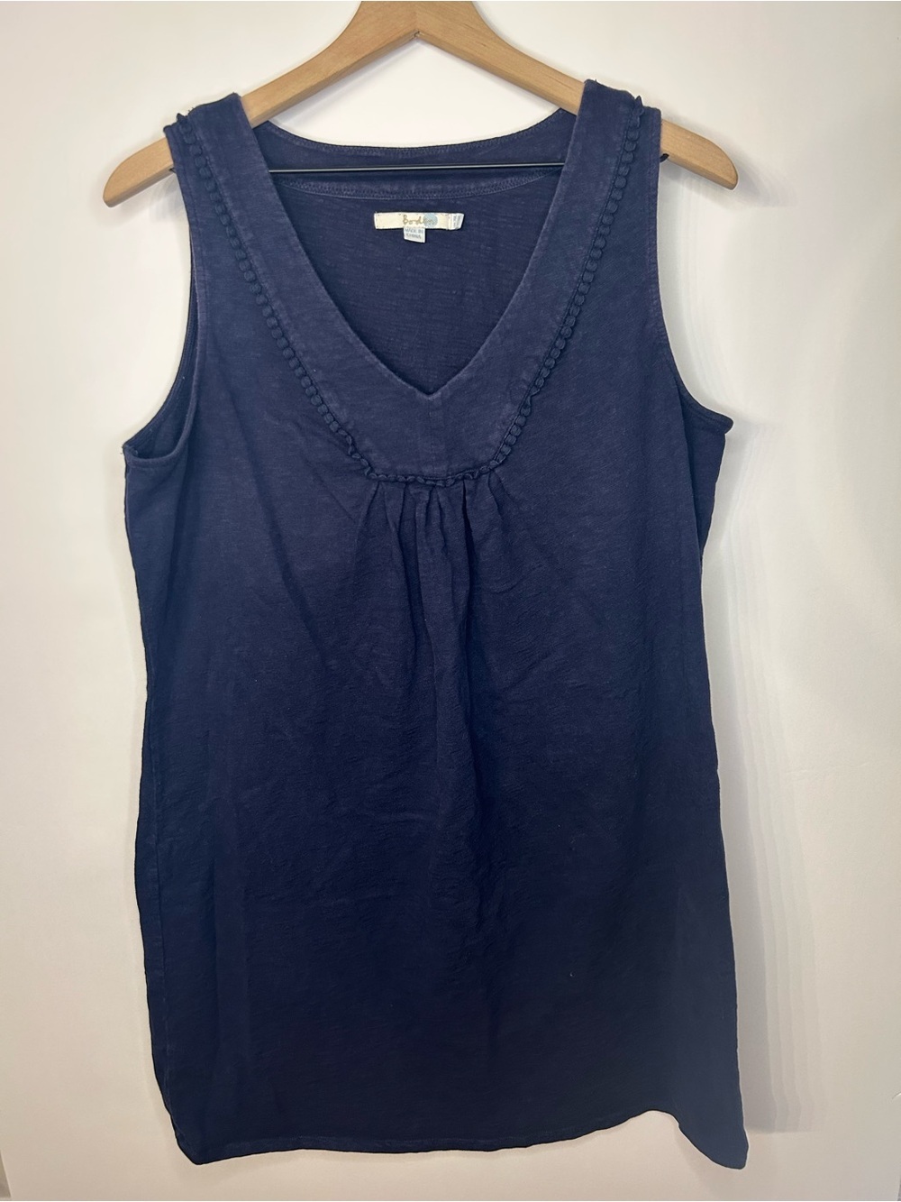 Boden Women’s Navy Blue Tarifa V Neck Sleeveless Shift Dress, Size 16L